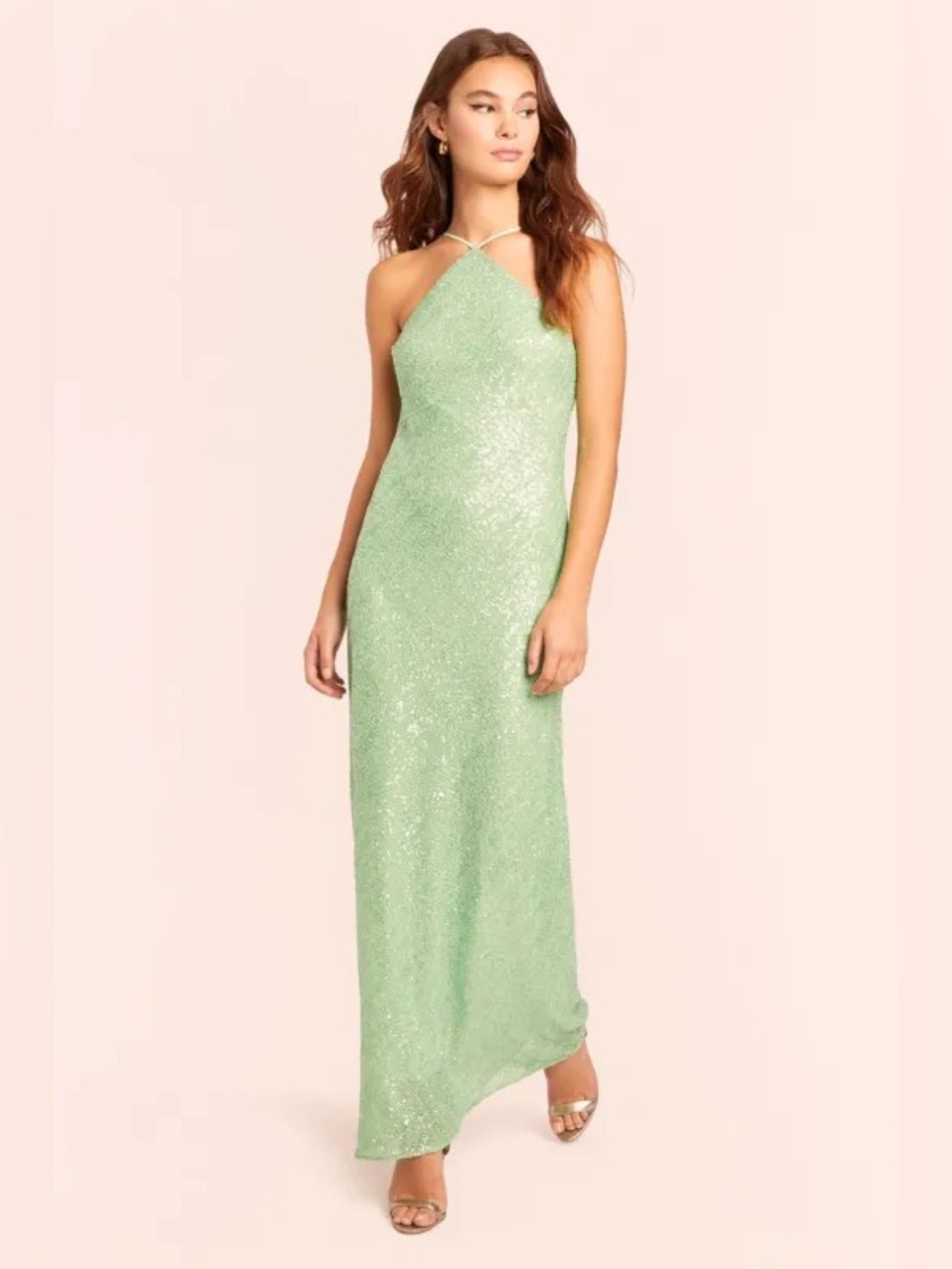 Amanda Uprichard x REVOLVE Riesling Sequin Gown in Mint Small